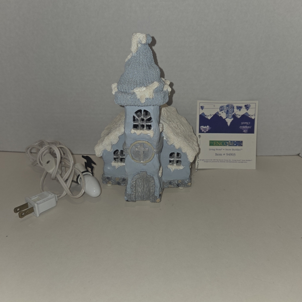 VTG Encore “The Snowville Church” Snow Buddies Village Figure #94903 With Box